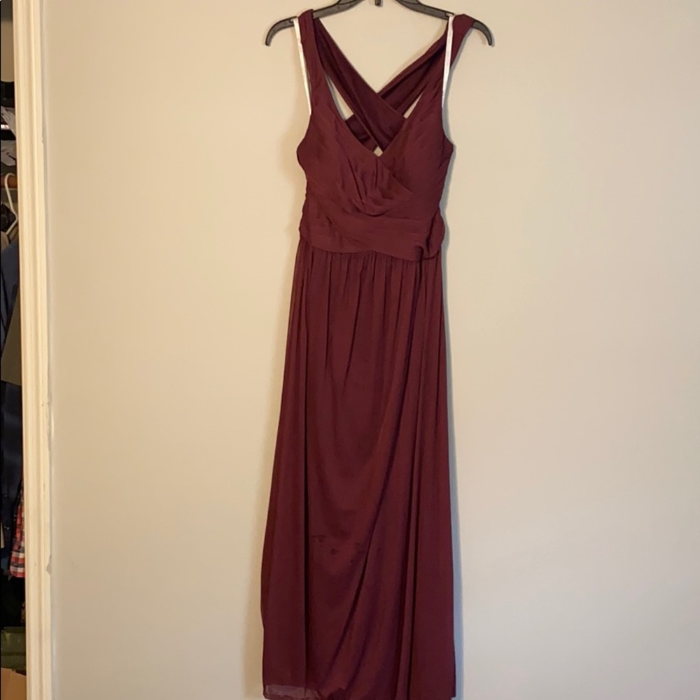 Burgundy/wine bridesmaids dress